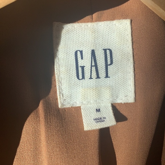 GAP - Cognac Biker Leather Jacket - Picture 3 of 8